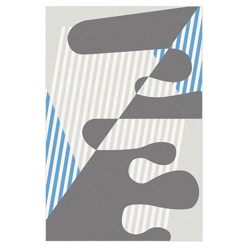 

Creative Pink Green Abstract Art Rug Soft Living Room Carpet Comfortable Bedroom Decoration Block Coffee Table Floor Mat 60*90cm