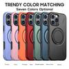 Magnetic PC+TPU Phone Case For iPhone 16 15 Plus 14 13 12 Pro Max Ring Holder Stand Shockproof Hard Back Cover Funda