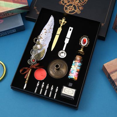 Retro Quill Pen High Value Retro Mechanical Magic Dipping Pen Gift Box Set Advanced Sense
