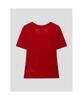 Anggae Scoop Neck Short Sleeve Tshirt Red