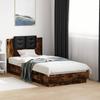 Vidaxl Bed Frame with Headboard, Smoked Oak, 90X190 Cm
