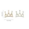 10 Pcs/Lot Alloy Rhinestone C Buckle Crown Water Drill Accessories Jewelry DIY Children's Crown Hair Headdress Decoration