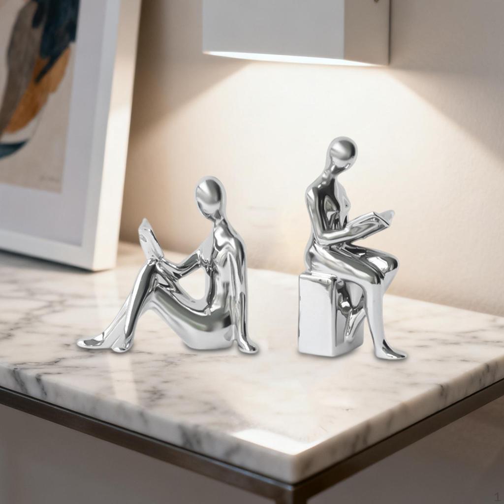 Bookends Book Ends Abstract Aesthetic Elegant Supports Statue Accent Sculpture Decor Stoppers