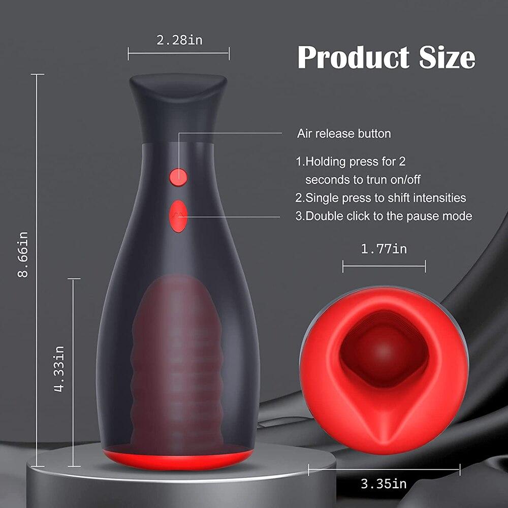 Automatic Inflatable Male Masturbator Cup Vibration Deep Throat Blowjob Sex Machine Adult Sex Toys for Men Penis Masturbation