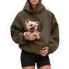 Pocket Style Pet In One Double-sided Plush Loose Fitting Hooded Sweatshirt For Both Men And Women