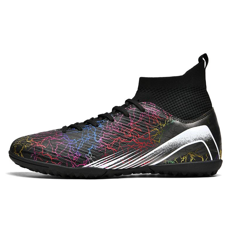 Men Soccer Shoes Professional Cleats High-Top Athletic Turf Football Boots Outside/Indoor Professional Futsal Training Athletic Shoes