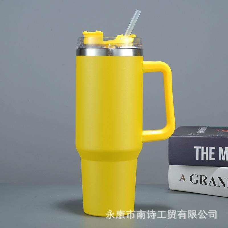 40oz Stainless Steel Insulated Water Bottle With Handle Drinking Cups Keeps Cold Tumbler With Lid Straw Mug for Summer Outdoor