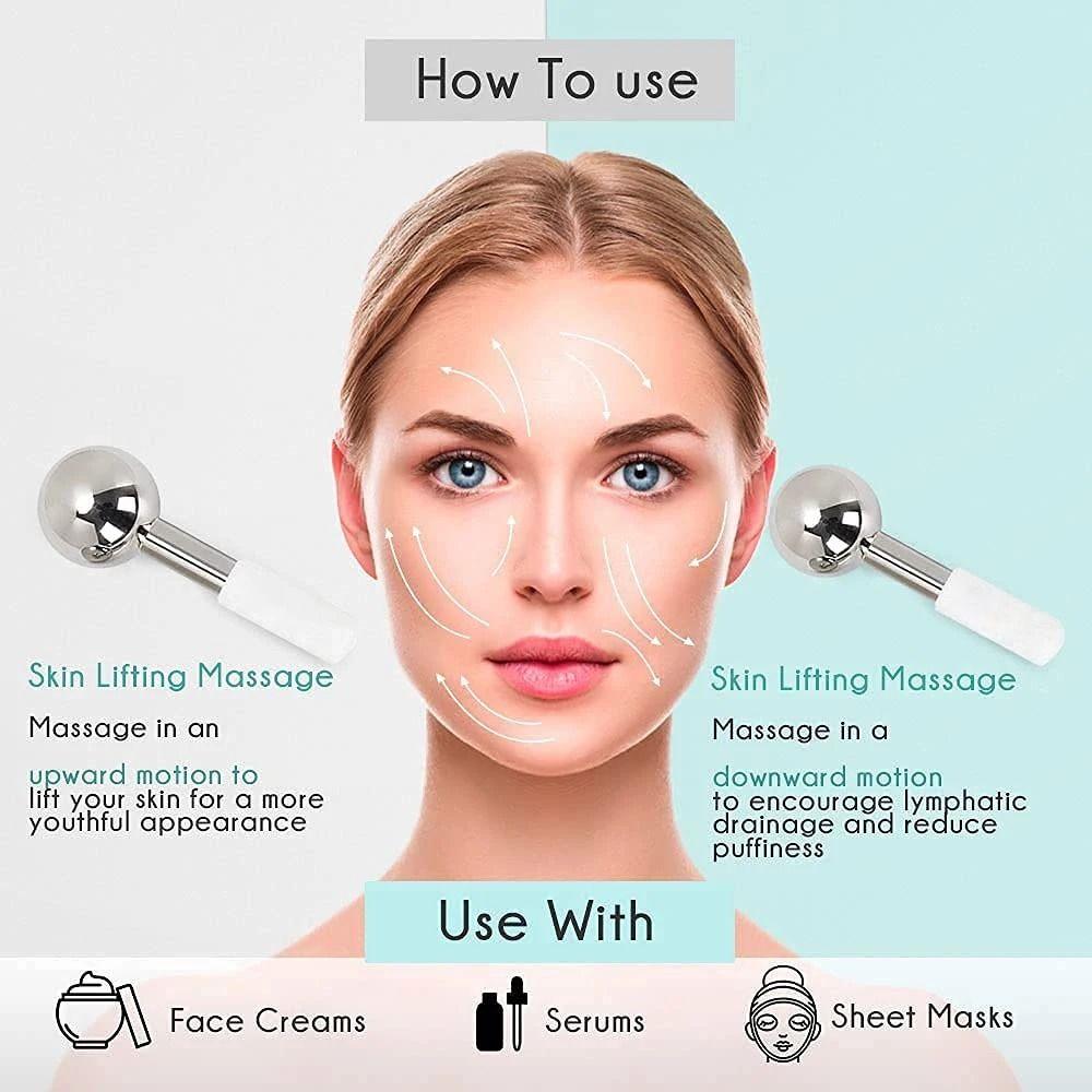 Face Massage Ice Wave Ball Educe Swelling Face Care Cryo Freeze Stick  Unisex