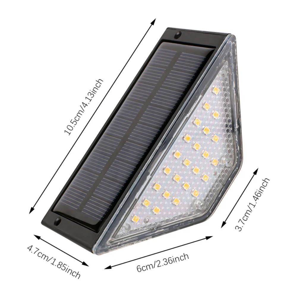 4 PCS LED Solar Step Lights, Waterproof Outdoor Stair Lights, Solar Deck Lights Outdoor Solar Landscape Lighting for Yard, Patio