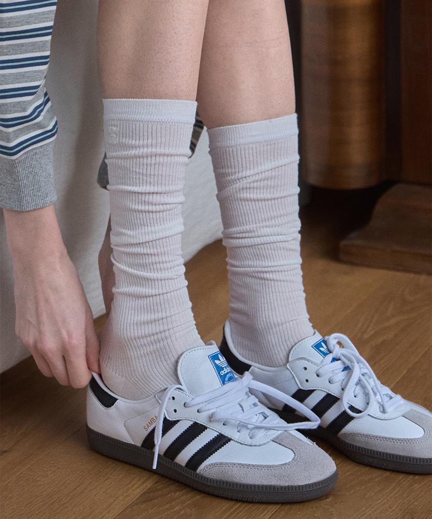 FOLNUA Loose Knee Socks (White)