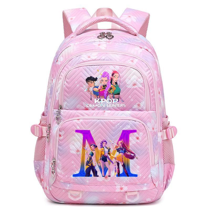 Kinder Mädchen Kpop Rumi Zoey Mira Buchstaben Aufdruck Student Schultasche Wasserdichter Rucksack
