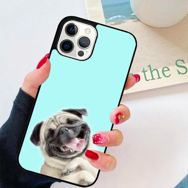 Coole Verrückte Mops Hund Handyhülle Cover Für iPhone 17 Air 16 15 14 Plus apple 16 11 12 13 Pro Ma coque