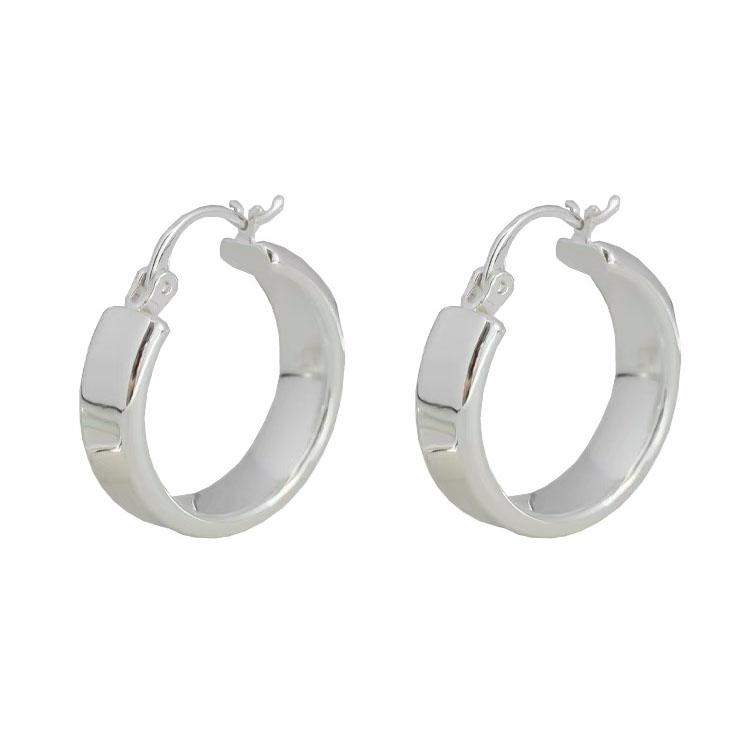 BF CLUB 925 Sterling Silver Earrings For Women Trendy Gold Circle Earring Fine Jewelry Prevent Allergy Party Accessories