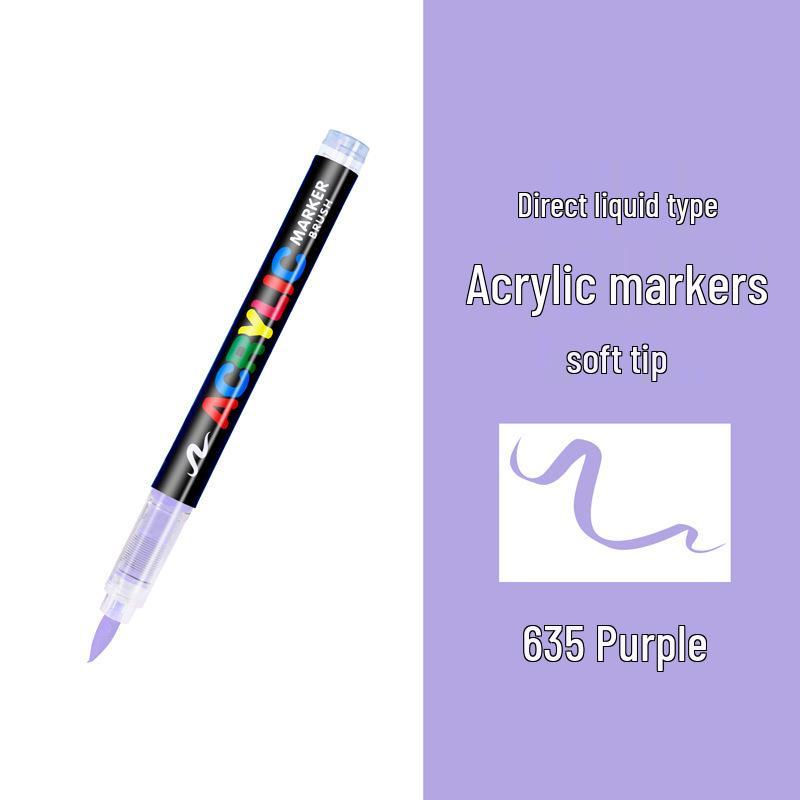 Guangna 8101 Liquid Acrylic Marker Pen Set - 168 Colors, 72 Soft Tips for Student Art, DIY, Hand Painting, and Graffiti.