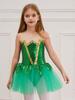 Girls Carnival Halloween Christmas Party Elf Cosplay Costume Sleeveless Princess Dress Tutu Tulle Skirt