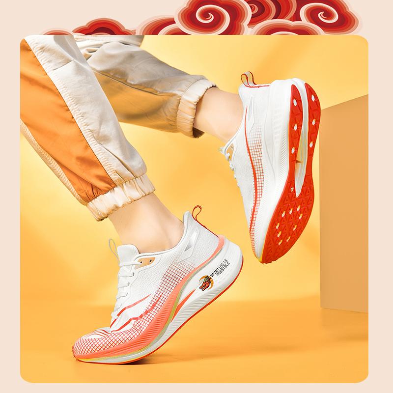 Мужская и женская обувь для бега Спортивная обувь Кроссовки 45 красный/белый — фото 4