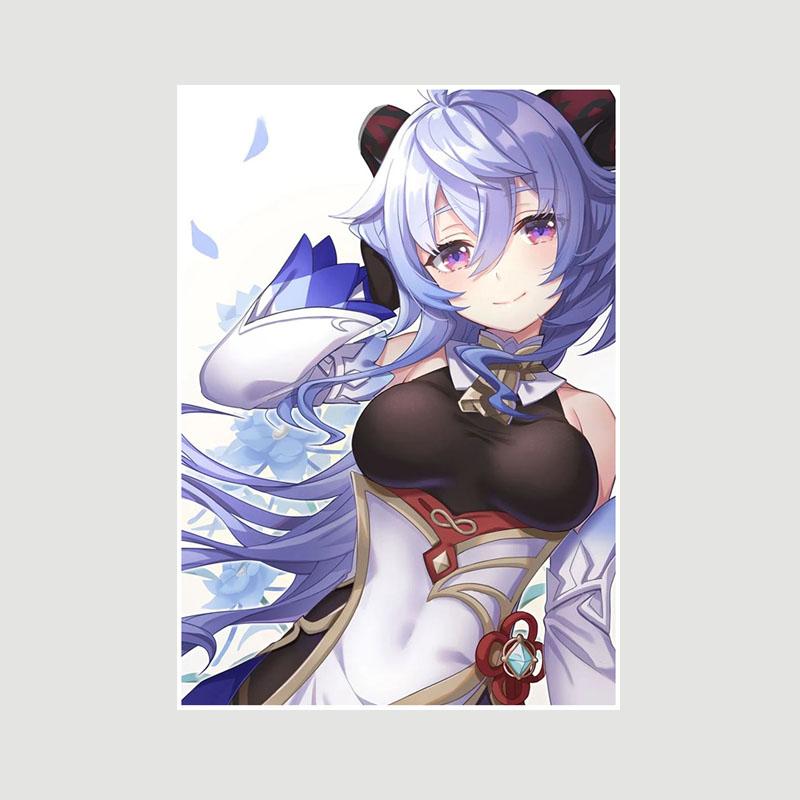 Genshin Impact Series Posters White Paper Anime Girl Poster Mural Home Decor Study Bedroom Bar Cafe Decoration Painting Wall Art Prints