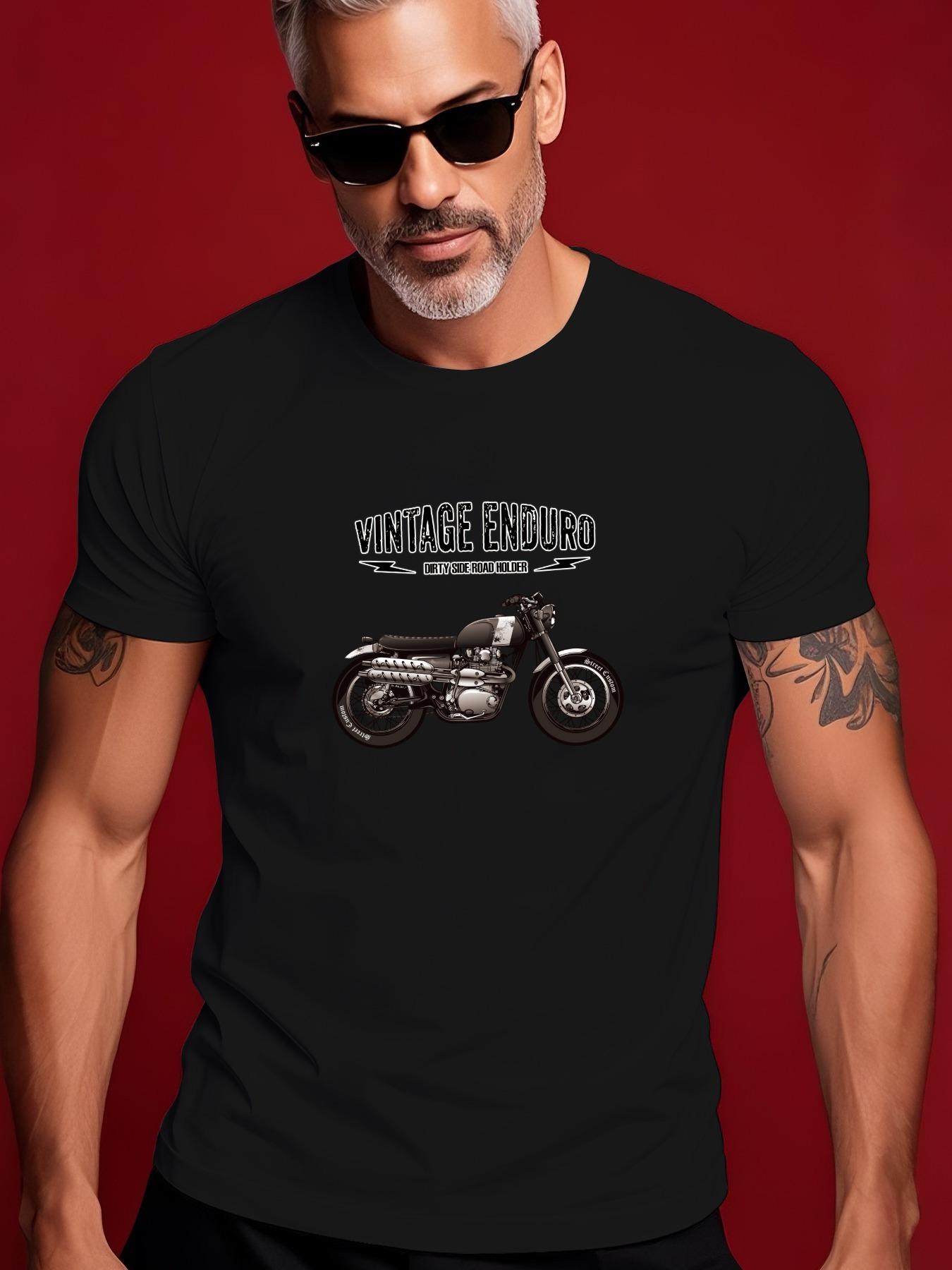 Vintage Tshirt Vintage Enduro Motorcycle Graphic Tshirt -... S