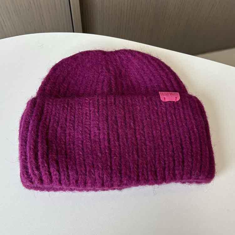 New Autumn and Winter Warm Knitted Hat Men's and Women's Fashion Versatile Bag Head Cold Hat Outdoor Leisure Student Pullover Hat