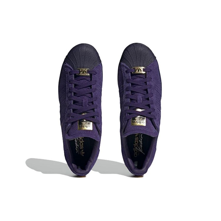 Kader Sylla X Adidas Superstar ADV Dark Purple Unisex Sneakers Gold-Metallic HP8865