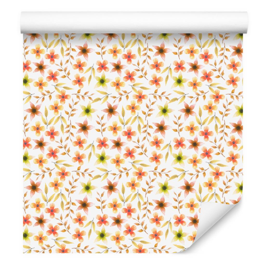 Small Flowers Wallpaper Cream and White for Living Room and Bedroom 50x1000