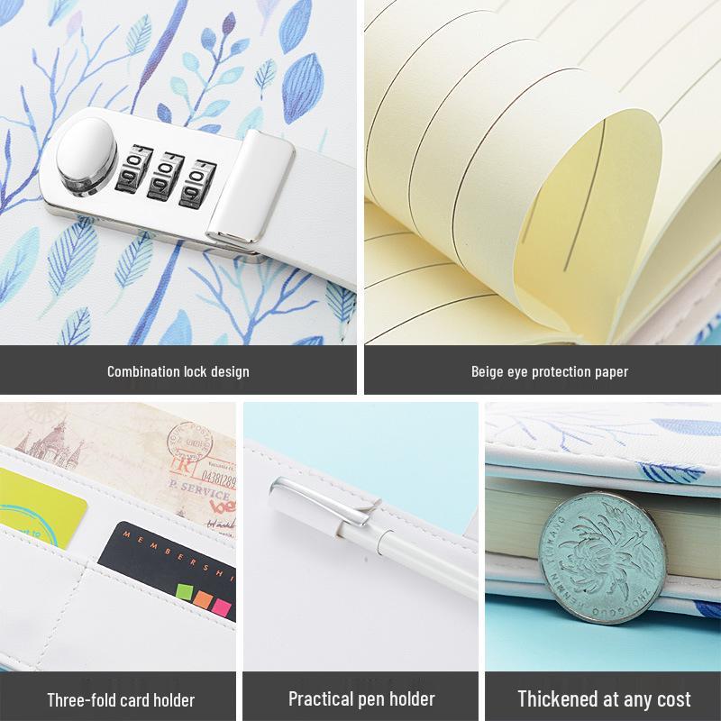 Password-Locked Diary & Journal Planner - Thick Pages, Ideal Gift