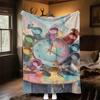 1pc clock paint Outdoor Flannel Blanket Soft Warm All-Season Throw for Sofa Bed Car Camping Office, Cozy Gift Idea1229S