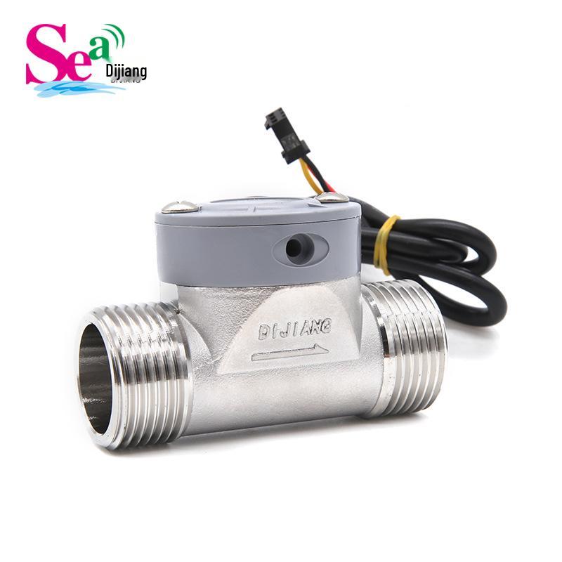 DN15 Water Flow Meter: 1-Inch Stainless Steel Sensor for Large Diameter Sewage Pipelines with Digital Display & 5-Year Warranty