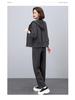 Women's Spring & Autumn 2025 Fashionable Casual Sportswear Set: Loose Sweatshirt & Wide-Leg Pants Two-Piece 