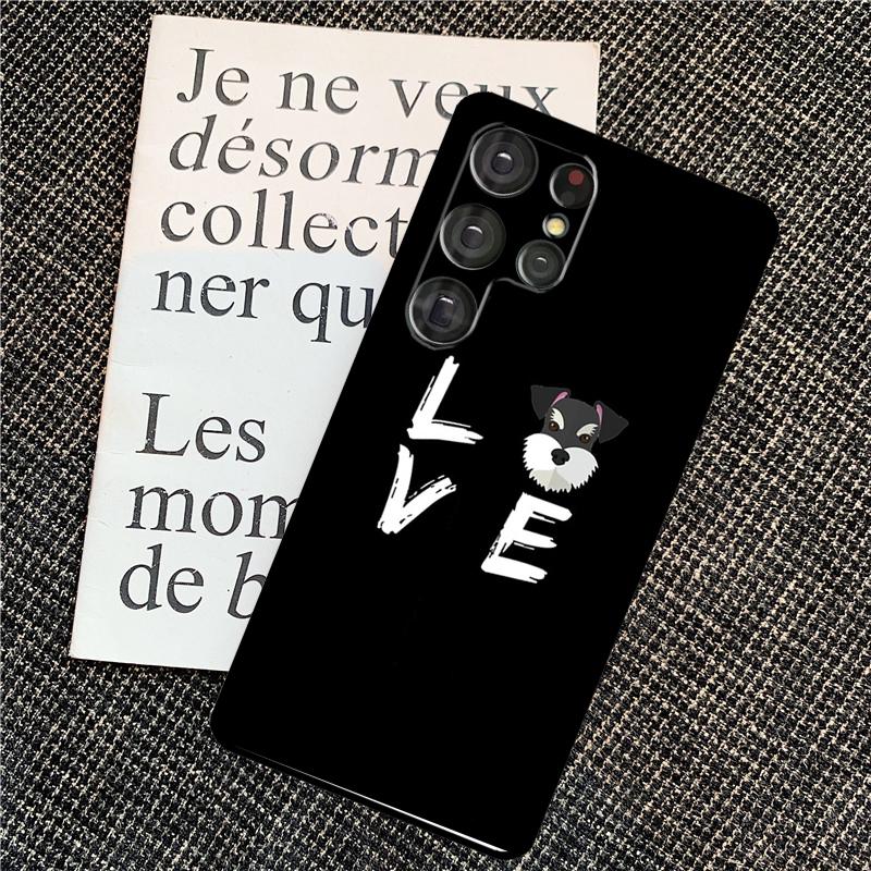 

Schnauzer Puppy Dog Art Case For Samsung Galaxy S25 S24 Ultra S20 S21 S22 S23 Ultra S9 S10 Plus S25 FE Back Cover Galaxy S10