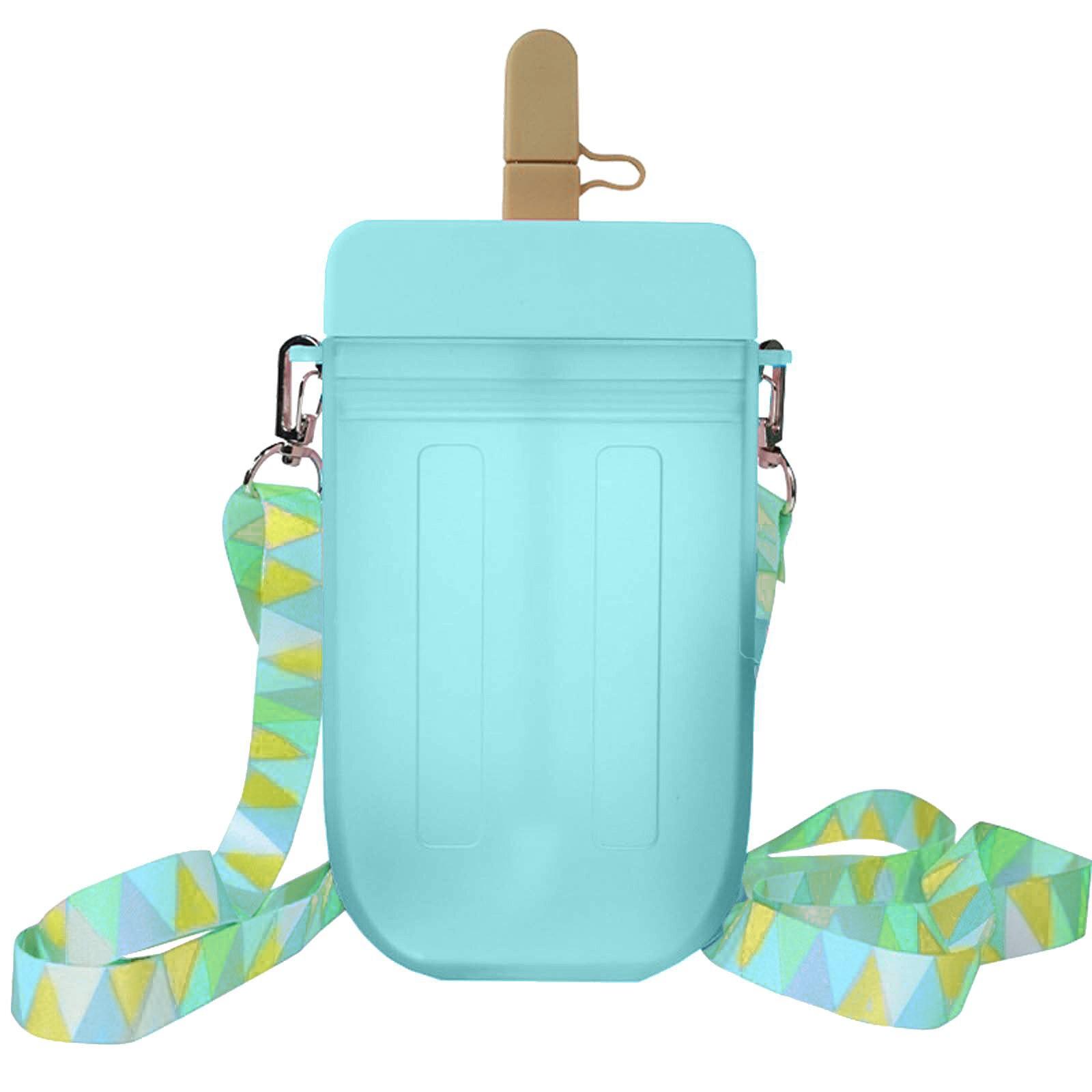 

Бутылки для воды с соломинкой Креативные соломенные чашки для мороженого Герметичная чашка для напитков One Size синий