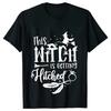 Team Bride Y2k Tops Bridal Shower Wedding Shirt This Witch Is Getting Hitched Lit T-Shirt Halloween Bachelorette Party EVJF Tees