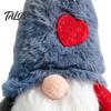 Holiday Gift Ornaments Christmas Faceless Doll Ornament, Plush Gnome Decoration for Home, Xmas Polyester Hanging Decor Figurine with Heart Cap,
