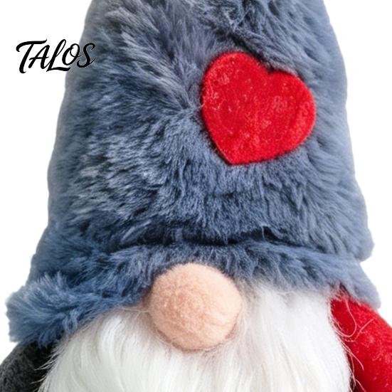 Holiday Gift Ornaments Christmas Faceless Doll Ornament, Plush Gnome Decoration for Home, Xmas Polyester Hanging Decor Figurine with Heart Cap,