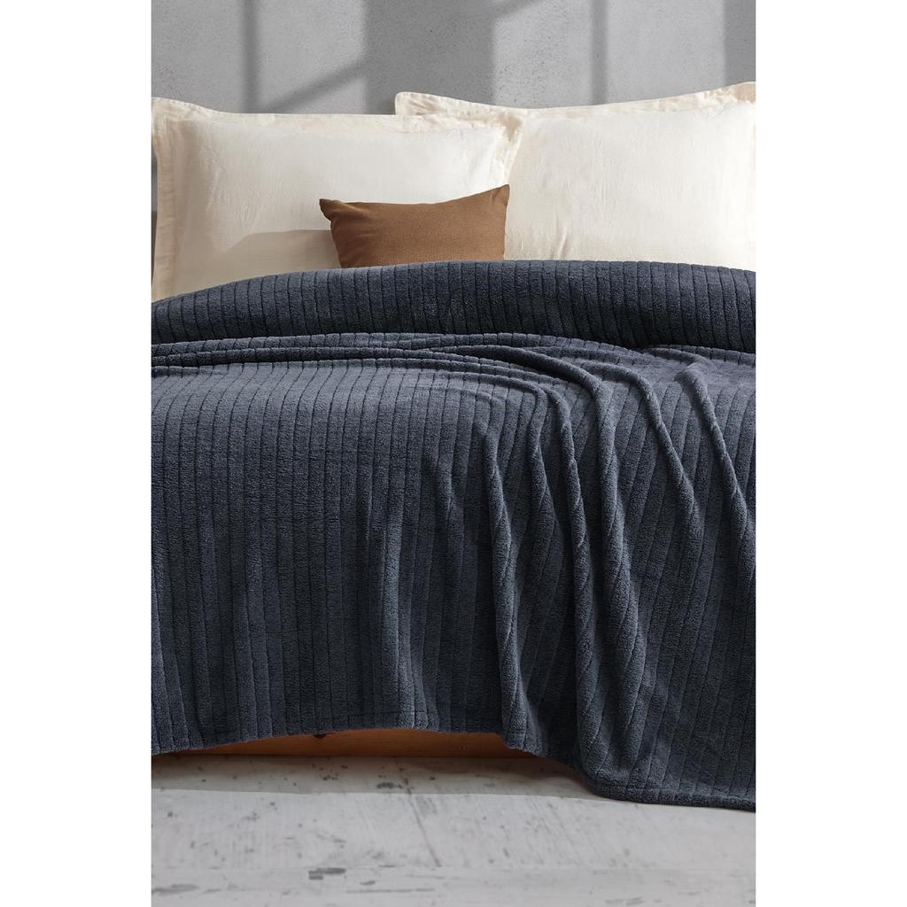 Bequem | Gestreifte Wellsoft-Einzeldecke