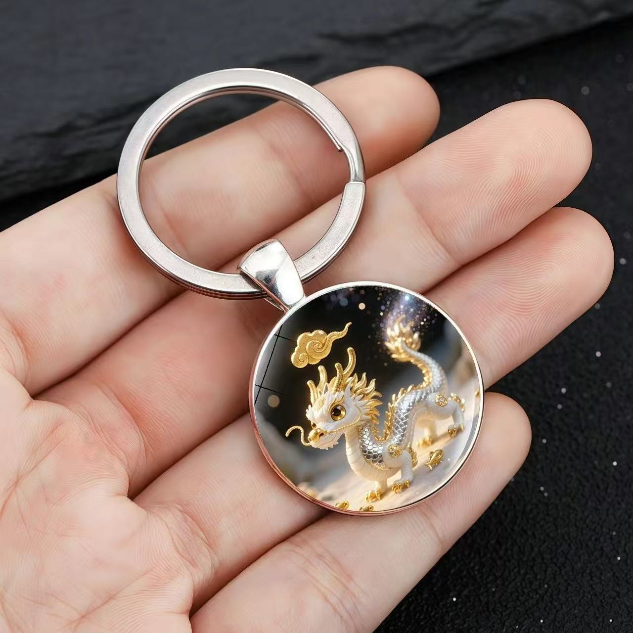 

Stainless Steel Keychain One Size