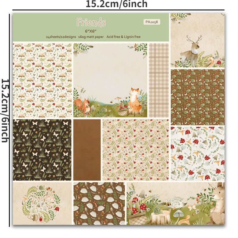 Friends Assorted Pattern Decoupage Cardstock Paper Single-Sided Vintage Scrapbooking DIY Decorative Cardmaking Supplies