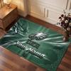 Philadelphia Eagles Personalisiertes Kristall-Samt-Teppich, Benutzerdefinierter Namens-Text Weicher Anti-Rutsch-Teppich für Wohnzimmer Schlafzimmer