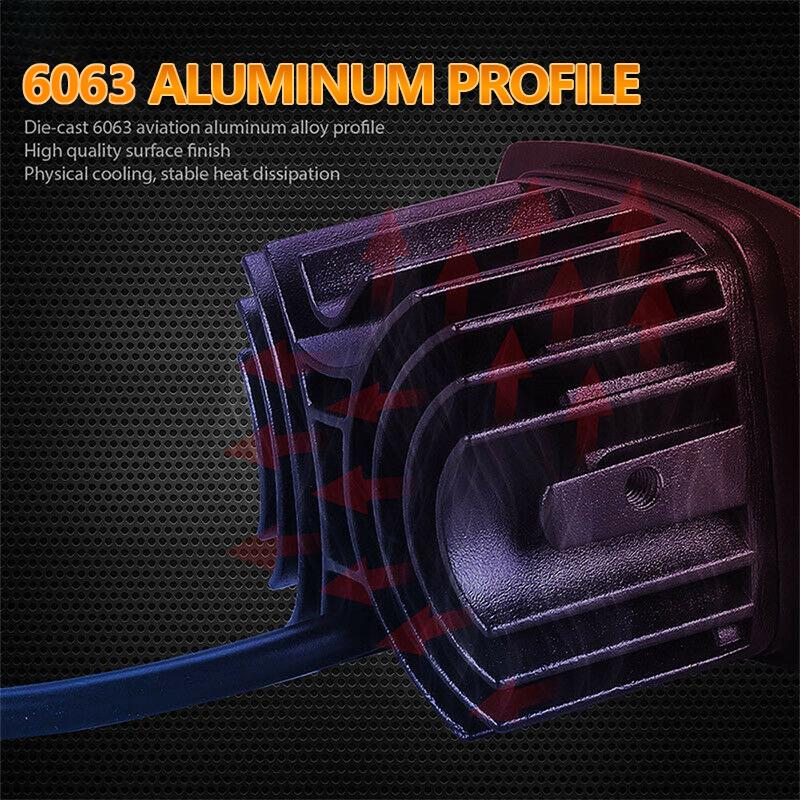 3 Inch 8D Led Lens Work Light 40W Dual Color 3Inch Fog Lamp Driving Beam Square Round For Off Road 4Wd Truck Suv Atv Motorcycle