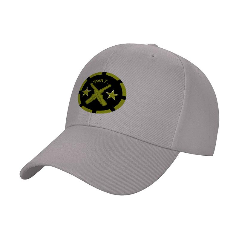 SWAT Logo Black Baseball Cap with Yellow Emblem and Star Design for Tactical Style and Urban Fashion Look