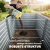 Set of 2 Galvanized Raised Garden Beds, 180 x 90 x 60 cm Metal Raised Beds with Safety Edge, Silver