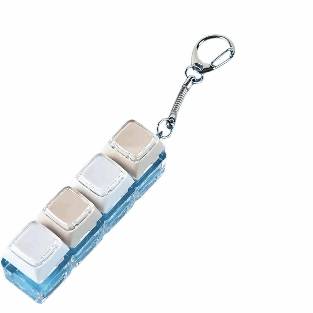 Bag Charms Keyboard Fidget Keychain Funny Pendant Fidget Clicker Toy Desktop Accessory