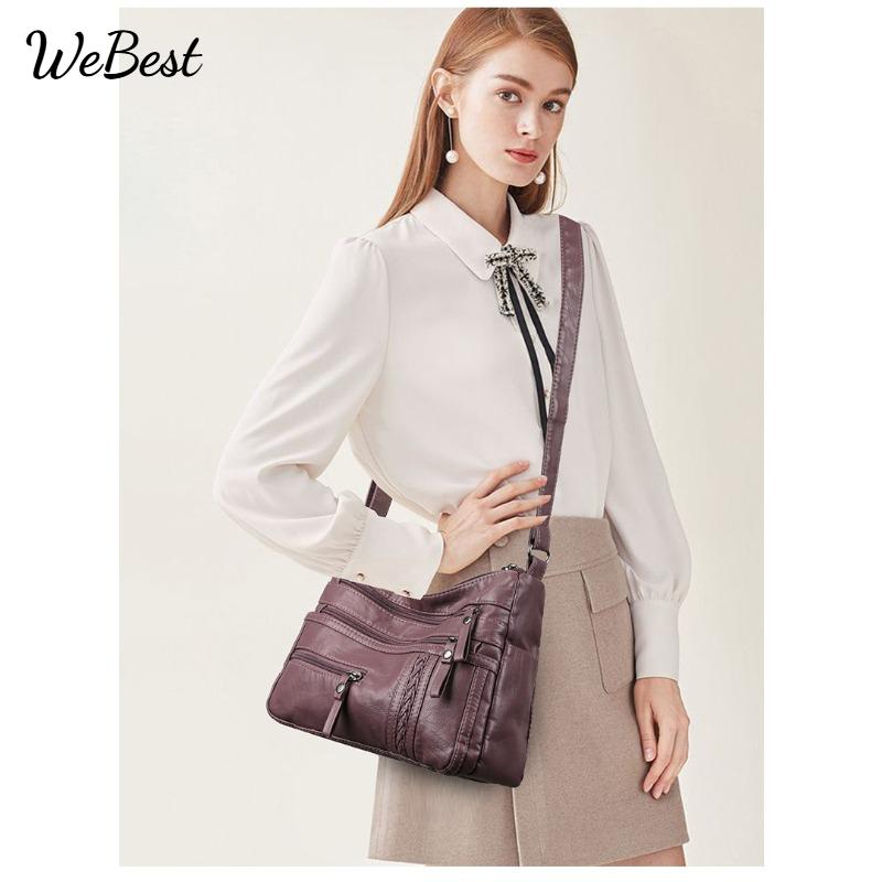 

PU Zipper Casual Single Shoulder Diagonal Cross Bag
