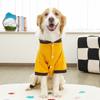 Bear Pattern Dog Jumpsuit Color Block Four Legged Clothes Cartoon Dog Warm Pajamas  Outdoor
