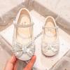 Kids Fashion Girls Mary Janes for Party Wedding New Soft Breatheable Simple Non-slip Children Casual Shoes Bow Rhinestones