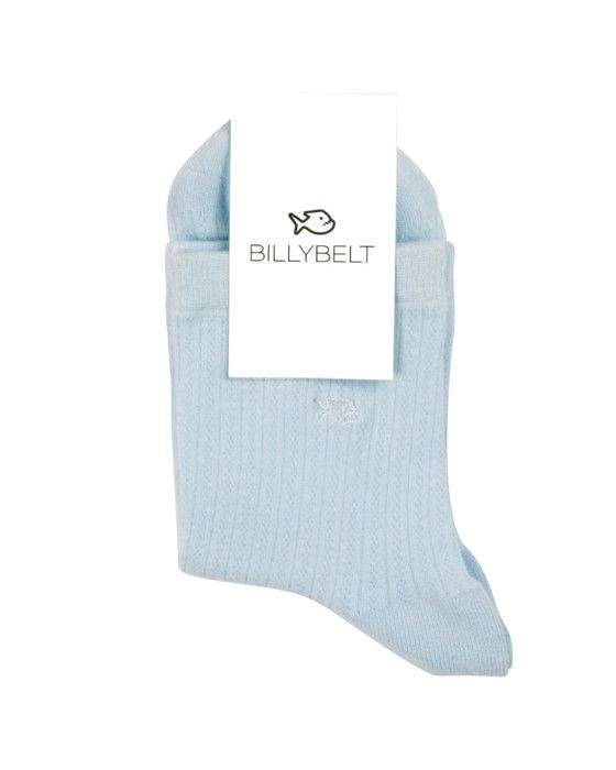 Chaussettes dentelle - billybelt - modèle intemporel - bleu pastel - taille unique - oeko-tex