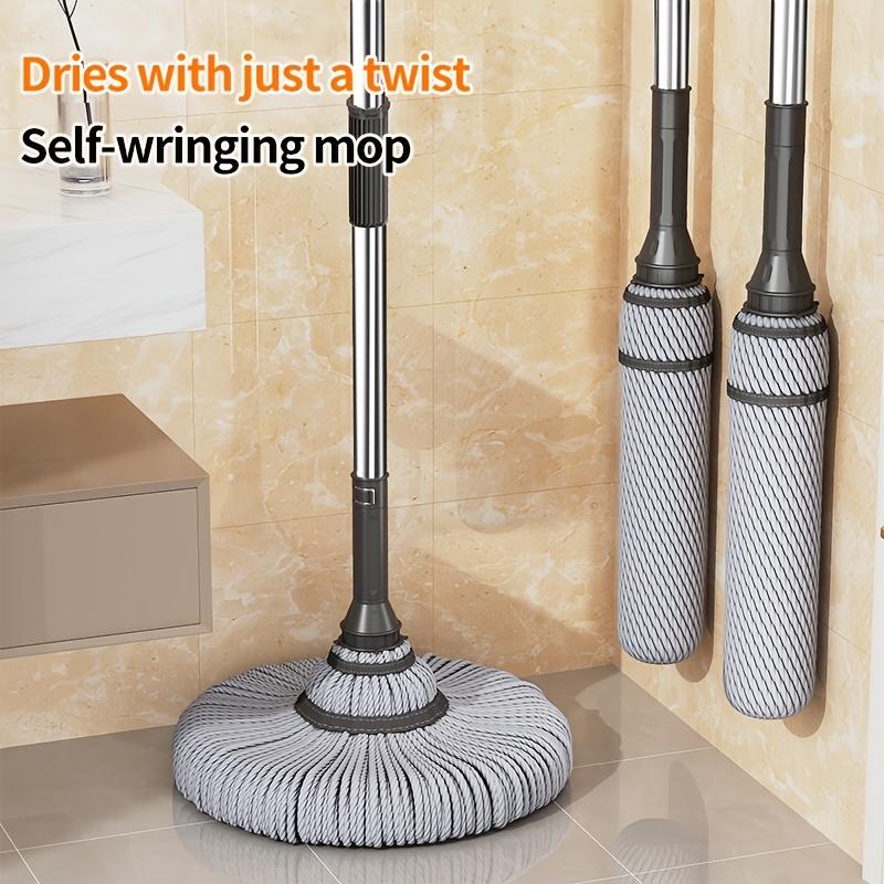 Hand-Free Wringing Mop, 2-In-1 Self-Wringing Mop with Handle, Dry And Wet Floor Cleaning, Rotational Mop Without Handwashing, Easy Wringing Design