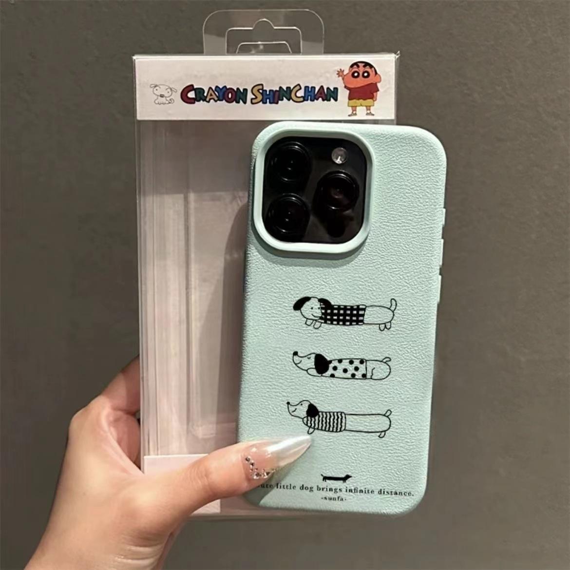 

Свитер Такса для 16 Новая кожаная текстура Чехол для телефона 14 15plus 13pro 11 12promax For Apple XS