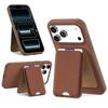 2 in 1 Detachable Card Holder Stand Fabric Phone Case For iPhone 17 Pro Max 16 Plus 15 14 13 12 11 Shockproof Portable Cover
