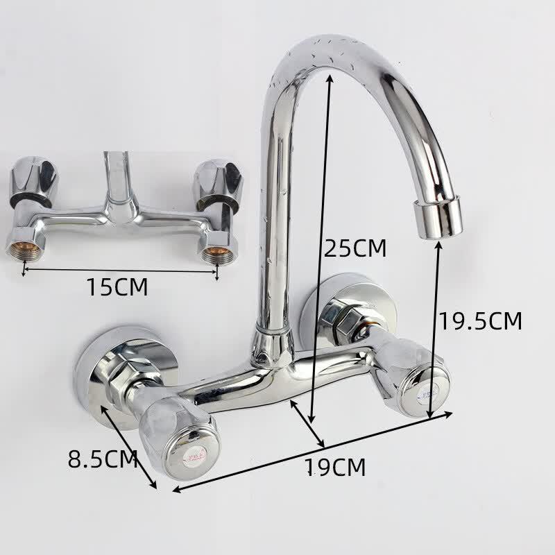 TLXT Shoulder Pole Brass In-Wall Kitchen Faucet